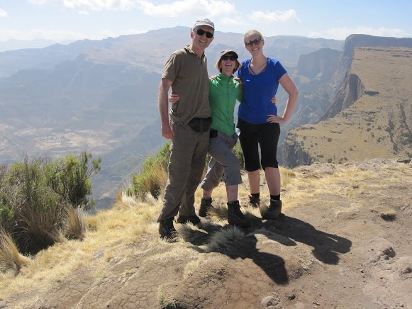 Julia Bishop and family in the Simien Mountains